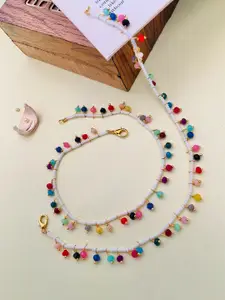 Anouk Set Of 2 Gold-Plated Beaded Anklets