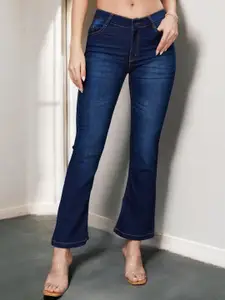 Miss Chase Women Bootcut Light Fade Stretchable Jeans