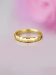 Zavya Men 925 Sterling Silver Gold-Plated Adjustable Finger Ring