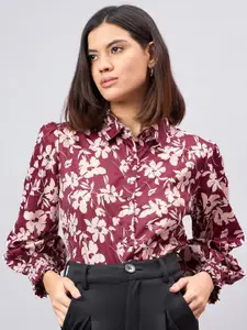 Style Quotient Women Smart Spread Collar Floral Printed Casual Shirt