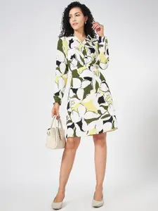 Annabelle by Pantaloons Women Abstract Printed Formal Fit & Flare Dress