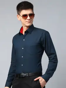 Hancock Men Premium Slim Fit Solid Egyptian Cotton Wrinkle Free Formal Shirt