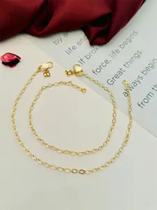 Anouk Set Of 2 Gold-Plated Anklets