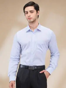 Park Avenue Men Slim Fit Micro Checks Opaque Printed Formal Shirt