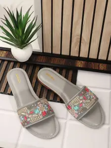 Anouk Women Embroidered Open Toe Ethnic Flats