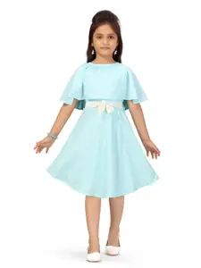 BAESD Girls Cape Sleeve Fit & Flare Dress