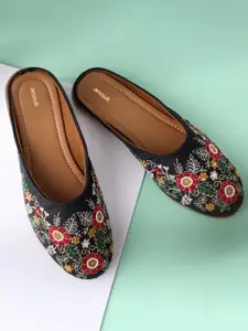 Anouk Women Embellished Ethnic Mules Flats