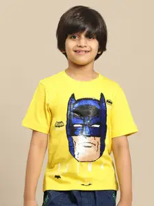 Kids Ville Boys Batman Graphic Printed Pure Cotton Tshirt