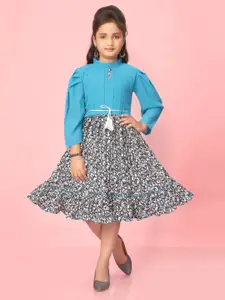 BAESD Girls Animal Print Fit & Flare Dress