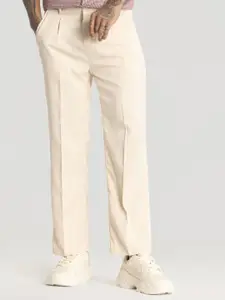Snitch Men Relaxed Loose Fit Pleated Trouser