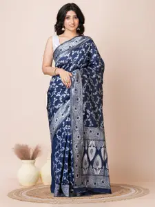 Laa Calcutta Ethnic Motifs Woven Design Zari Banarasi Saree