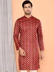 MAAHI FABS Men Geometric Thread Work Kurta
