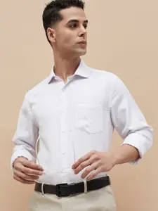 CODE by Lifestyle Men Cutaway Collar Grid Tattersall Checked Cotton Formal Shirt