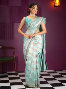 MIMOSA Floral Zari Art Silk Kanjeevaram Saree and Blouse Piece