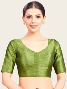 Studio Shringaar Woven Design Non-Padded Saree Blouse