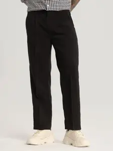 Snitch Men Relaxed Loose Fit Pleated Trousers