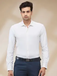 Park Avenue Men Cutaway Collar Micro Ditsy Printed Nylon Slim Fit Formal Shirt