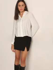 Vero Moda Women Spread Collar Solid Casual Shirt