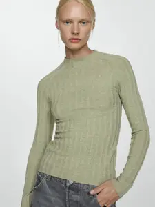 MANGO Women Ribbed Pullover