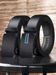 The Roadster Lifestyle Co Men Set Of 2 Textured Belts