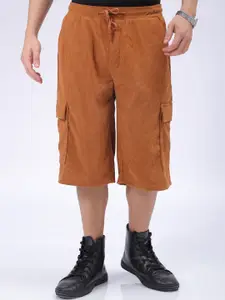 The Indian Garage Co Men Solid Loose Fit Cargo Shorts