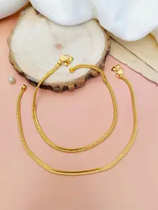 ABDESIGNS Set Of 2 Gold-Plated Anklet