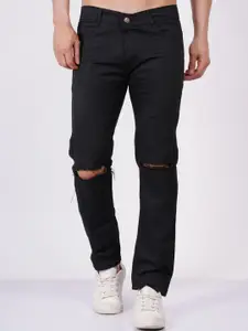 LINARIA Men Classic Slim Fit Slash Knee Jeans