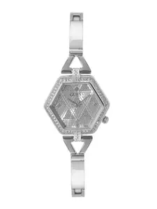 GUESS Women Dress Audrey Embellished Bracelet Style Straps Analogue Watch GW0680L1