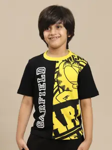 Kids Ville Boys Garfield Graphic Printed Pure Cotton Tshirt