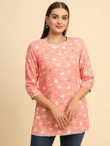 Anouk Rustic Women Floral Printed Straight Short Kurti