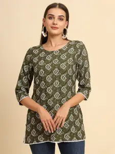 Anouk Rustic Women Ethnic Printed Cotton Short Kurti