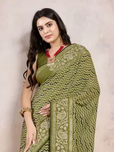 Mitera Leheriya Poly Georgette Leheriya Saree