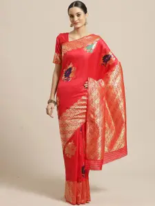KALINI Ethnic Motifs Woven Design Zari Banarasi Celebrity Saree