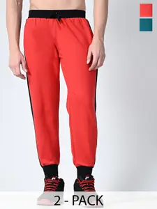 BAESD Men Pack Of 2 Relaxed Fit Mid-Rise Joggers