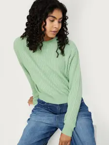 max Women Striped Long Sleeves Pullover