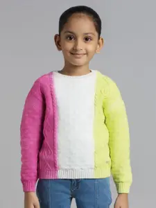 Ed-a-Mamma Girls Colourblocked Pullover