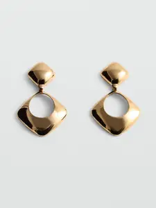 MANGO Geometric Drop Earrings