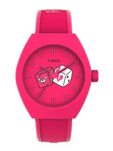 Timex LAB Men Printed Dial & Leather Straps Analogue Watch TW2W96800X6