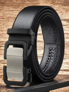 The Roadster Lifestyle Co. Men Textured Slider Buckle Casual Belt