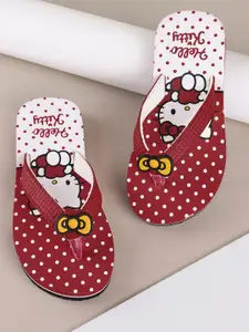 Kids Ville Girls Hello Kitty Printed Thong Flip Flops