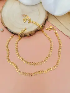 ABDESIGNS Set Of 2 Gold-Plated Anklet