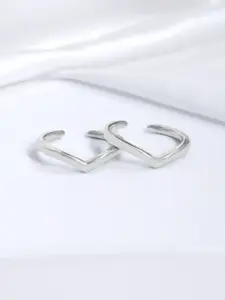 Zavya 925 Sterling Silver Rhodium-Plated Toe Rings