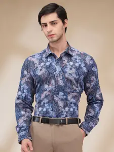 Park Avenue Men Spread Collar Abstract Printed Cotton Slim Fit Formal Shirt