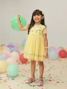 Somersault Floral Embroidered A-Line Dress