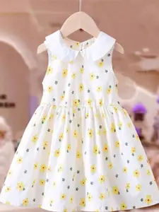 BAESD Polka Dot Printed Fit & Flare Sleeveless Dress