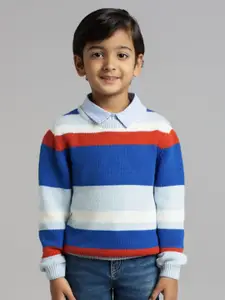 Ed-a-Mamma Boys Colourblocked Cotton Pullover