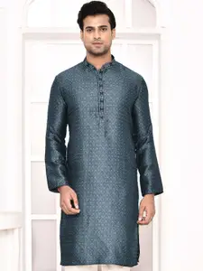 MAAHI FABS Men Polka Dot Thread Work Kurta