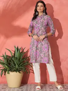 Sangria Printed Straight Kurtas