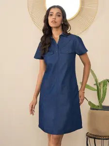 StyleStone Denim Shirt Dress