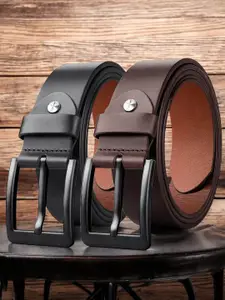 The Roadster Lifestyle Co. Men Set Of 2 Tang Closure Leather Belts